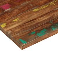 Tafelblad rechthoekig 90x70x1,5 cm massief gerecycled hout - thumbnail