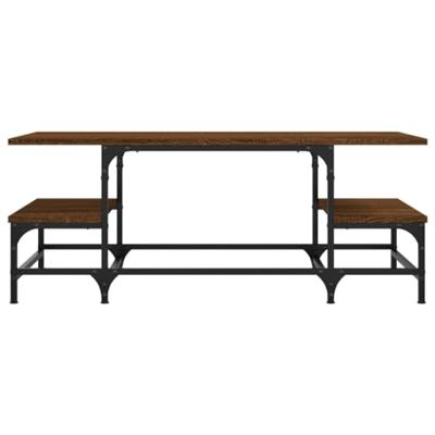 Salontafel 100x50,5x40 cm bewerkt hout bruineikenkleurig