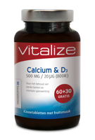 Vitalize Calcium & D3 Kauwtabletten - thumbnail