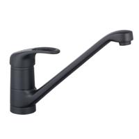 GRANDE ééngreepsmengkraan keuken, zwart-mat kraan met verlengde uitloop en draaibereik 360° keramische schijven geluidsarme, verwisselbare 40 mm-cartouche flexibele metalen aansluitslangen vo - thumbnail