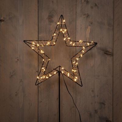 B.O.T. Outdoor Black Star On Stick 31,5X100 cm50Led Classic kerstverlichting Anna's Collection - Annas collection