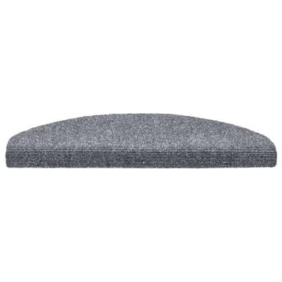 VidaXL Trapmatten zelfklevend 10 st 65x21x4 cm lichtgrijs halfrond groot