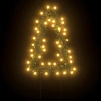 Kerstverlichting kerstboom 3 st met grondpinnen 50 LED's 30 cm - thumbnail