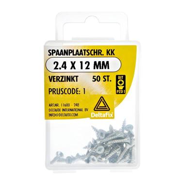 Spaanpl.schr. 3.0x12mm 60st Deltafix - Deltafix Spaanpl.schr. 3.0x12mm 60st Deltafix - Deltafix