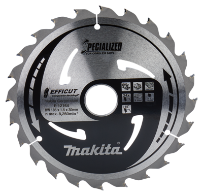 Makita E-12239 Cirkelzaagblad 185 x 30 x 1.5 mm Aantal tanden: 24 1 stuk(s)