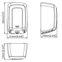Mediclinics Mediclinics Machflow handdroger automatisch M09A - zwart - thumbnail