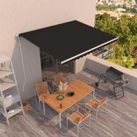 vidaXL Luifel automatisch uittrekbaar 450x350 cm antracietkleurig - thumbnail