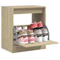 VidaXL Schoenenkast 60x42x69 cm bewerkt hout sonoma eikenkleurig - thumbnail