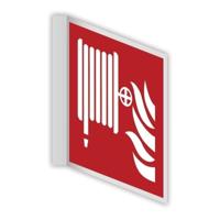 Brandslang haaks bord - 150 x 150 mm kunststof - thumbnail