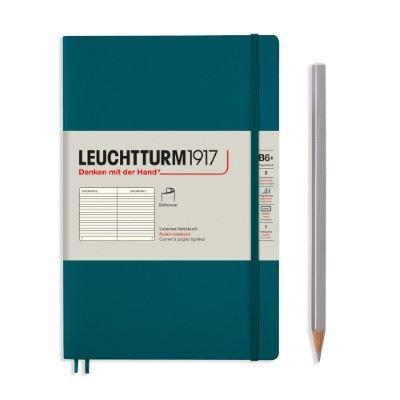 Leuchtturm Pacific Green, Softcover, Paperback (B6+), 123 p., ruled