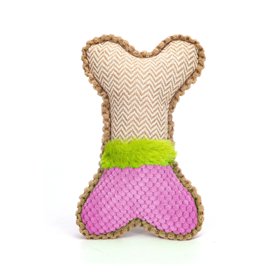 Nobleza Hondenspeeltje met piep - Pluche bot - 23 cm