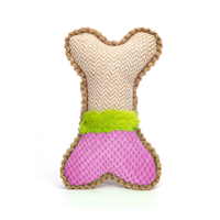 Nobleza Hondenspeeltje met piep - Pluche bot - 23 cm - thumbnail