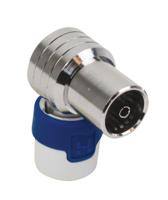 Coaxconnector 16 mm Female Zilver/Blauw - thumbnail