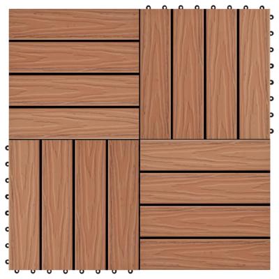 Terrastegels diep relif 30x30 cm 1 m HKC lichtbruin 11 st