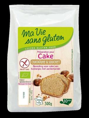 Ma Vie Sans Amandel kastanje cakemix glutenvrij bio 300 Gram