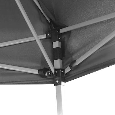 Partytent pop-up zeshoekig met 6 zijwanden 3,6x3,1 m grijs - thumbnail