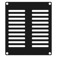 Caymon CASY202/B ventilatieplaatje staal, 2 modules breed voor CASY-chassis - thumbnail
