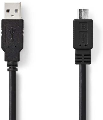 Nedis USB-Kabel | USB-A Male naar USB Micro-B Male | 480 Mbps | 3 m | 1 stuks - CCGB60500BK30 CCGB60500BK30
