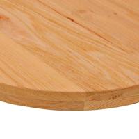 Tafelblad 120x60x4 cm ovaal massief eikenhout lichtbruin - thumbnail