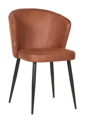 LABEL51 Eetkamerstoel 'Wave' Microfiber, kleur Cognac