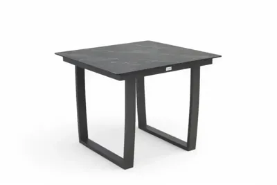 Tierra Outdoor hoge lounge tuintafel liv marble trespa 90x90x74cm charcoal