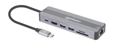 Manhattan 153928 USB-C dockingstation Geschikt voor merk (dockingstation): Universeel Incl. laadfunctie, USB-C Power Delivery