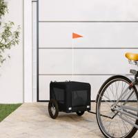 Hondenfietstrailer oxford stof en ijzer zwart - thumbnail