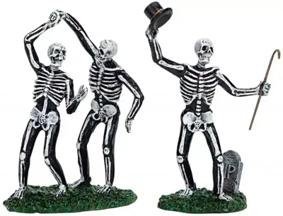 Kerstfiguur Dancing skeletons set of 2 LEMAX - Lemax