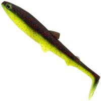 Westin BullTeez Shadtail 9,5cm Black/Chartreuse - thumbnail