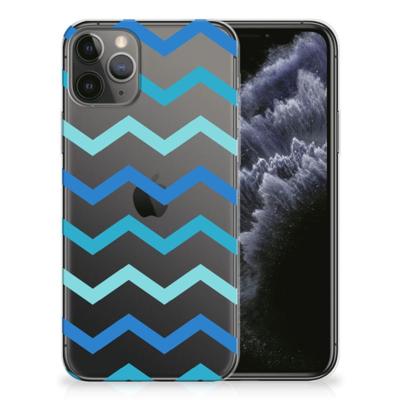 Apple iPhone 11 Pro | TPU bumper | Zigzag Blauw
