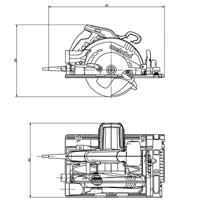 Metabo KS 55 FS 1200 watt Handcirkelzaag | in koffer - 600955500 - thumbnail