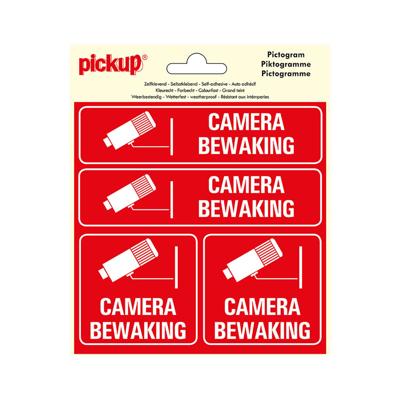 Sticker Camerabewaking - 150x150 mm 4 stuks.