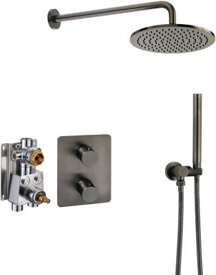 Ben Lavion 250 inbouw regendoucheset Ø25cm gunmetal pvd
