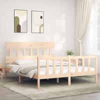 Bedframe zonder matras massief grenenhout 160x200 cm - thumbnail