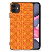 iPhone 11 Back Case Batik Oranje - thumbnail