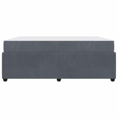 Bedframe met matras met matras Donkergrijs 180 x 200 cm Fluweel
