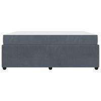 Bedframe met matras met matras Donkergrijs 180 x 200 cm Fluweel - thumbnail