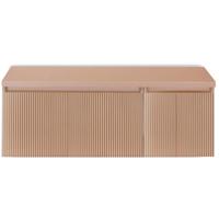 Frozen 3D Badmeubelset 120 cm - Greeplijst in Kleur - Wastafel Onderkast met Bovenblad Peach - thumbnail