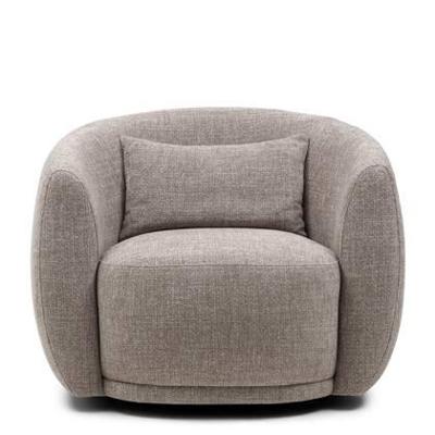 Rivièra Maison Draaifauteuil 'Leonardo' Chenille Jacquard, kleur Bright Taupe