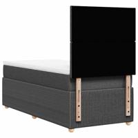 Boxspring met matras stof donkergrijs 90x200 cm - thumbnail