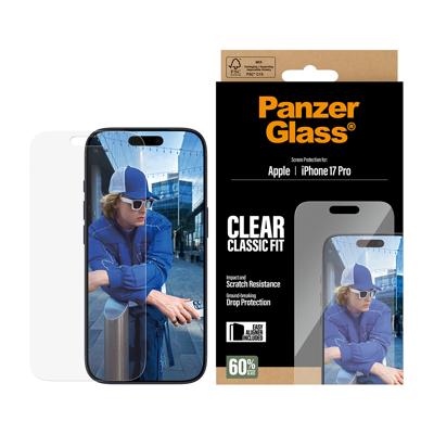 PanzerGlass PANZERGLASS - Screen Protector iPhone 17 Pro Classic Fit w. EasyAligner PG55915 Screenprotector (glas) Apple iPhone 17 Pro. 1 stuk(s) Krasvast