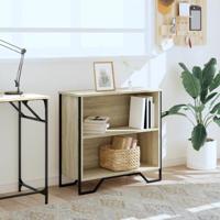 Boekenkast 80x31x74,5 cm bewerkt hout sonoma eikenkleurig - thumbnail