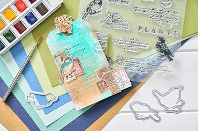 Sizzix • clear stamp set a5 with framelits die bird song 28pcs