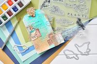 Sizzix • clear stamp set a5 with framelits die bird song 28pcs - thumbnail