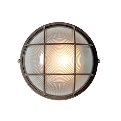 QAZQA Industriële buitenwandlamp roestbruin IP44 - Hanneke