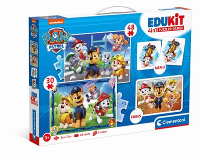 Clementoni Edukit PAW Patrol 4-in-1 puzzel- + spellenset - thumbnail