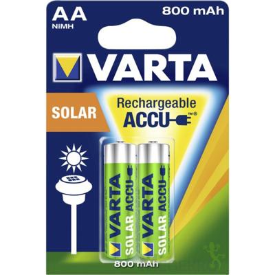 Varta RECH.AC.Solar AA800mAh BLI2 Oplaadbare AA batterij (penlite) NiMH 800 mAh 1.2 V 2 stuk(s)