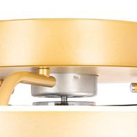 QAZQA Plafondventilator messing incl. LED met afstandsbediening - - thumbnail