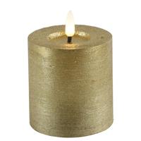 Led kaars Lyon D7,5 H 8 cm Goud - thumbnail