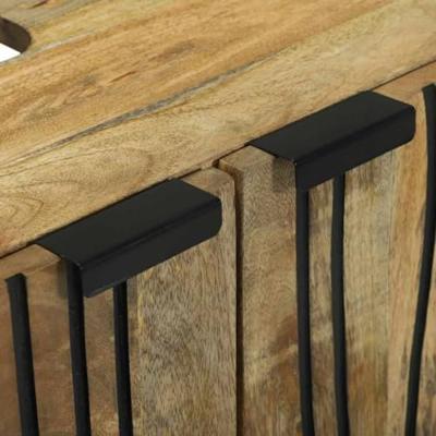 Badkamermeubelset met plank met opslag 2 pcs Bruin Bewerkt hout
